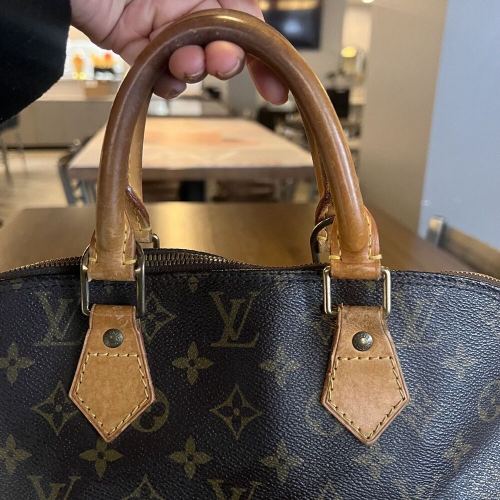 Louis Vuitton Monogram Canvas Leather Alma Pm Bag Brown - Picture 4 of 11